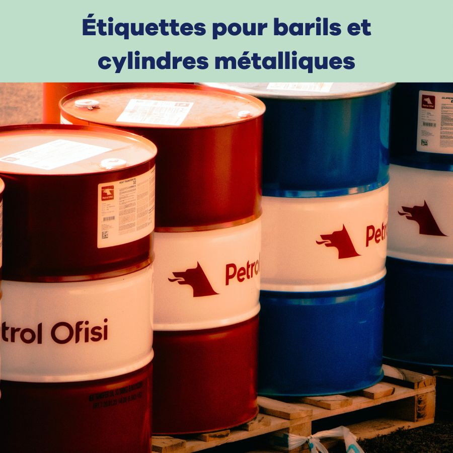 Étiquettes pour barils de pétrol et produits pétrochimiques