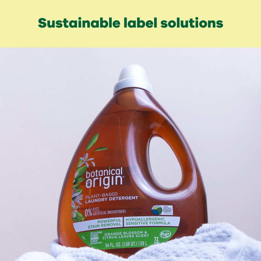 Sustainable labels for household chemical products