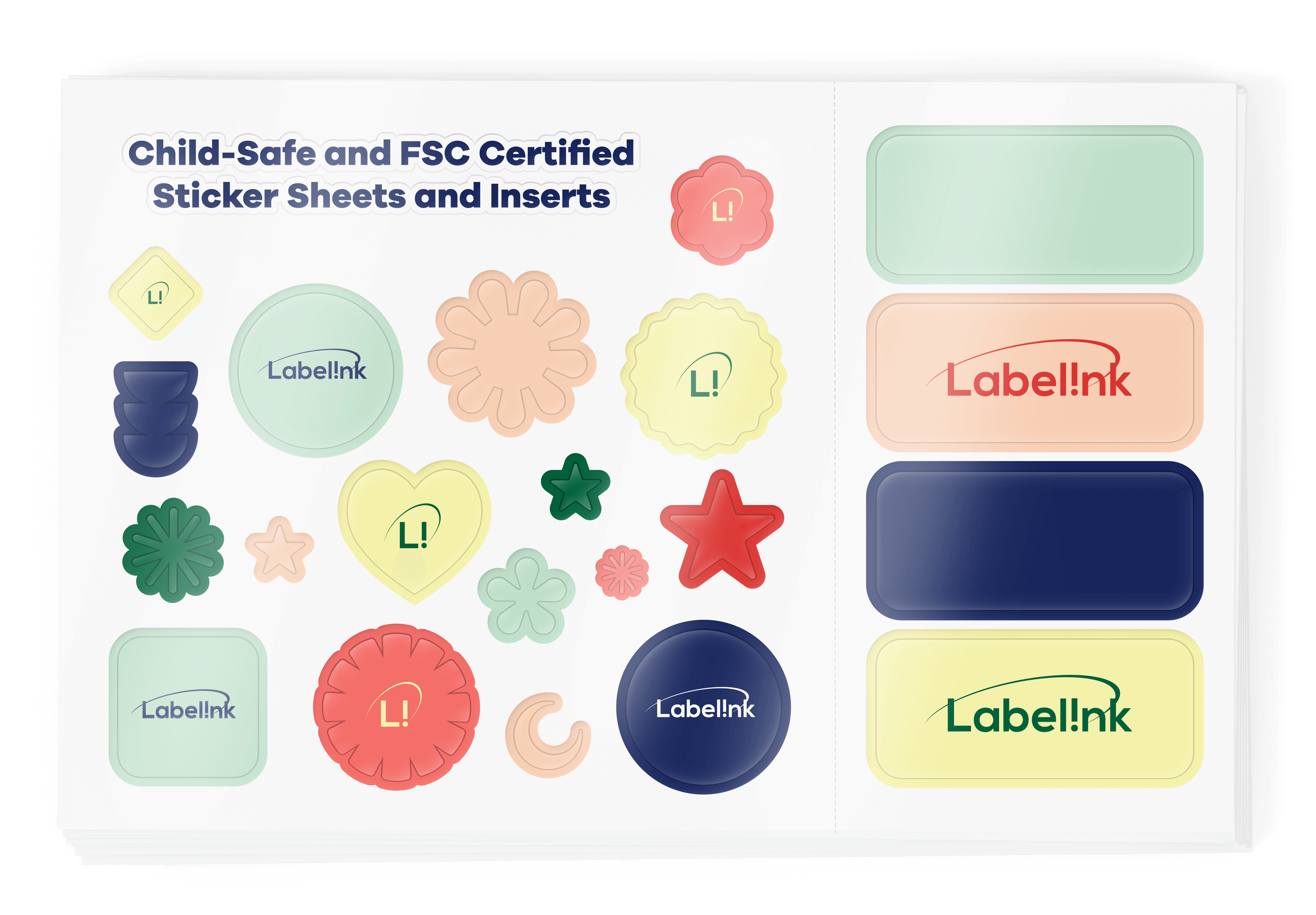 Child-Safe and FSC Certified Sticker Sheets and Inserts