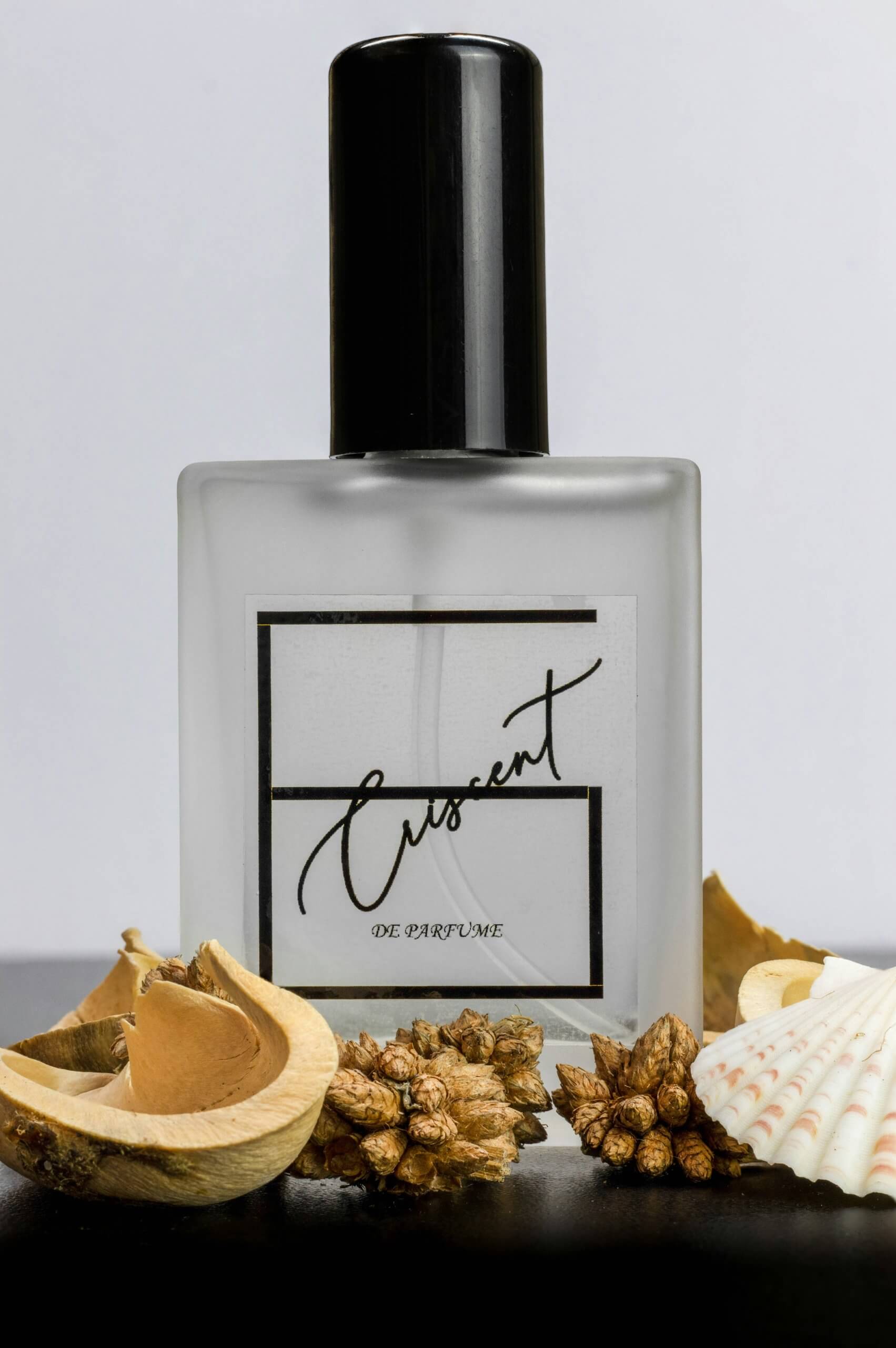frosted matte perfume label to match frosted glass bottle frosted matte perfume label with window to show product inside