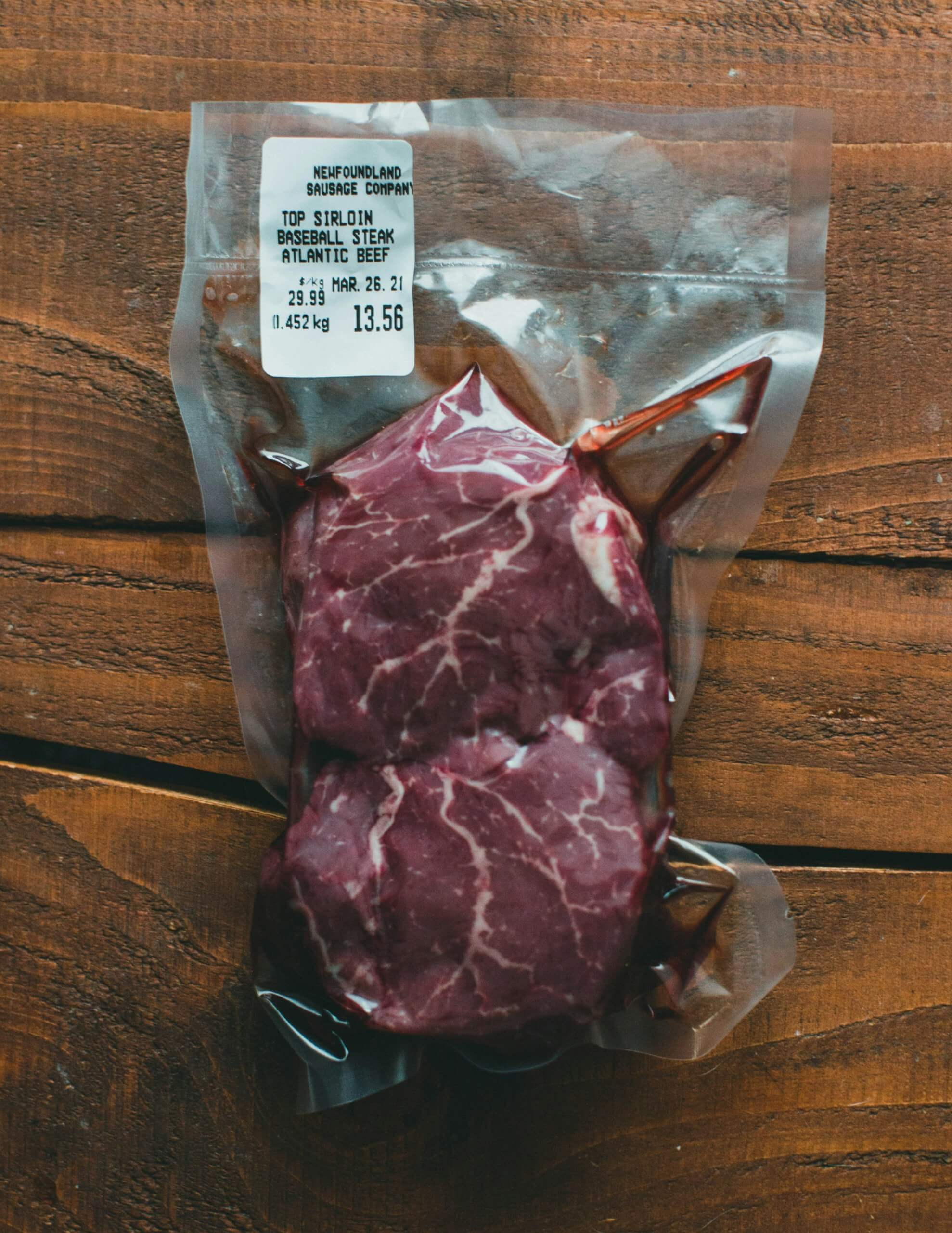 recyclable-bopp-label-on-fresh-meat recyclable direct thermal label on fresh butchered meat