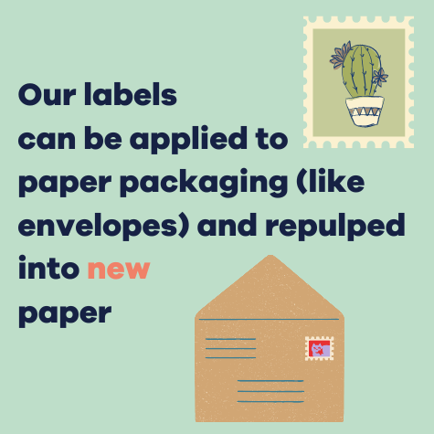 repulpable labels