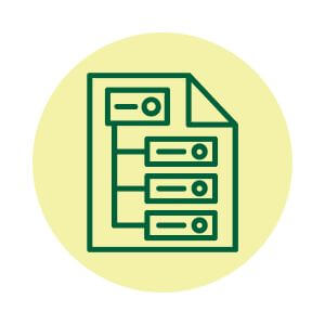 icon with drop down menu