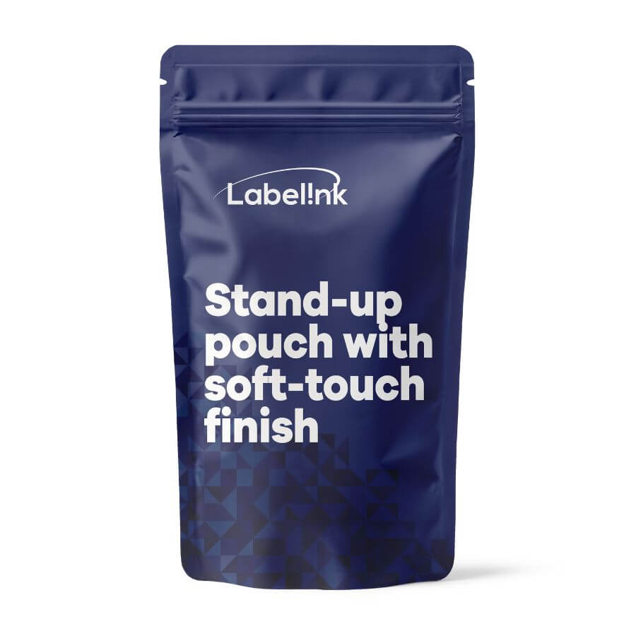 A soft-touch flexible stand-up pouch
