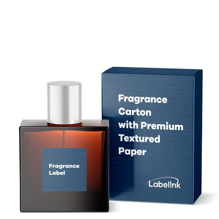 Fragrance Set with Label and Carton with textured premium paper