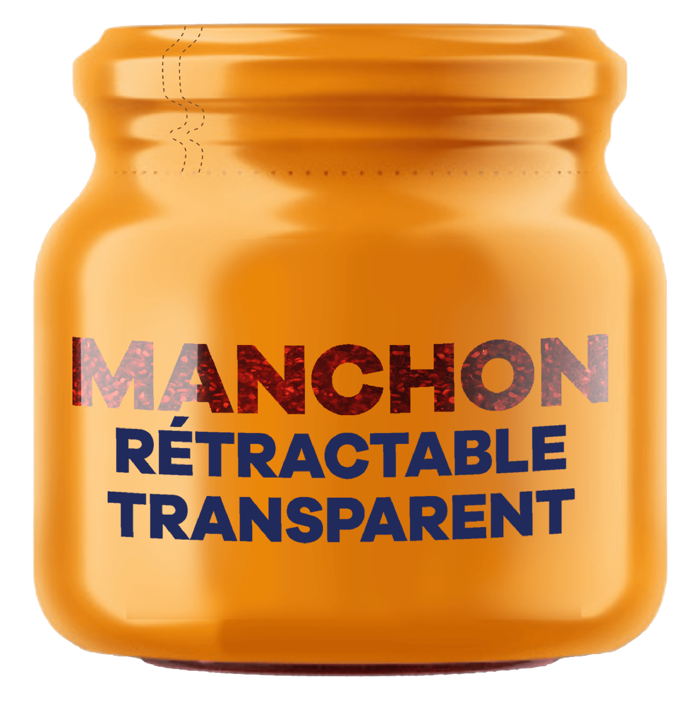 Orange manchon rétractable recyclable transparent