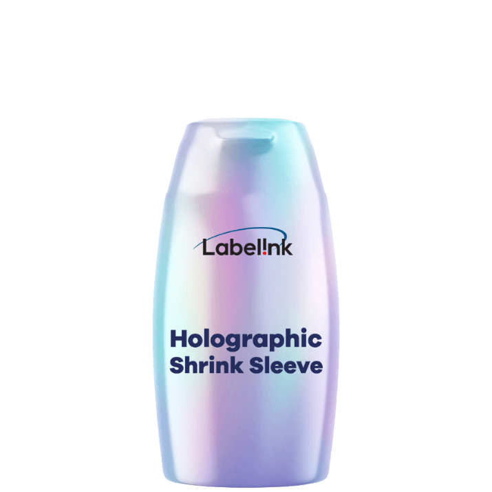 pearlescent holographic shrink sleeve for cosmetic packaging