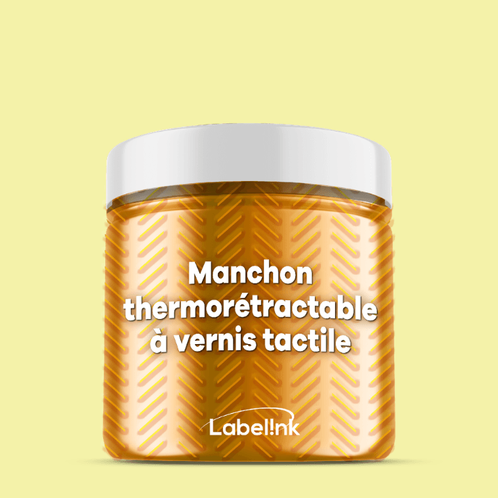 Manchon rétractable orange avec vernis tactiles haut de gamme