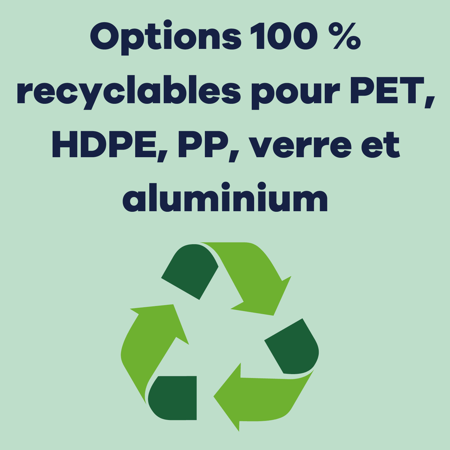 green text box with recycle logo